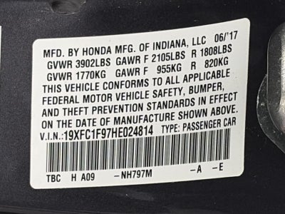 2017 Honda Civic Sedan Touring CVT