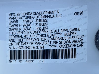 2026 Honda Civic Hatchback Sport CVT