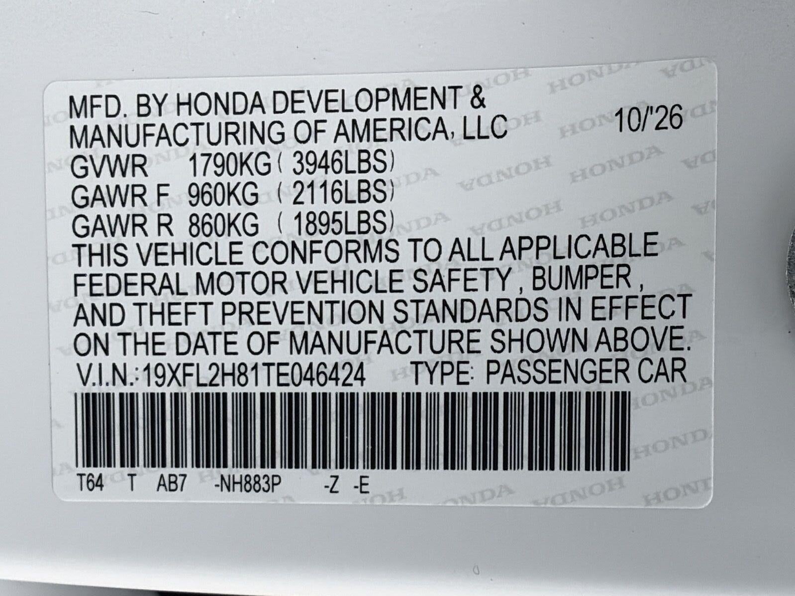 2026 Honda Civic Hatchback Sport CVT