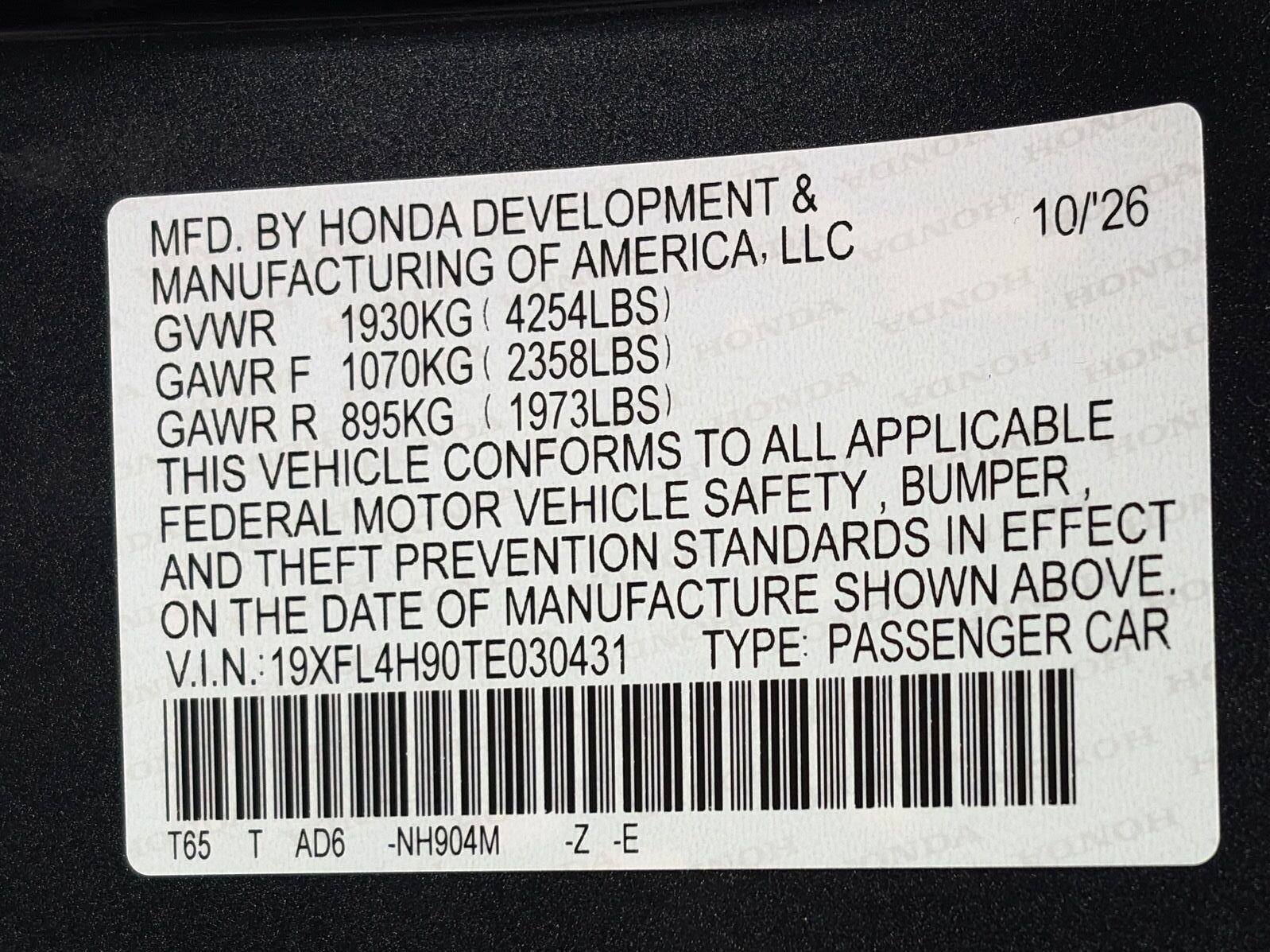 2026 Honda Civic Hatchback Hybrid Sport Touring CVT