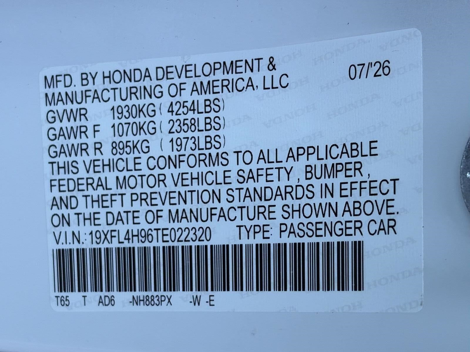 2026 Honda Civic Hatchback Hybrid Sport Touring CVT