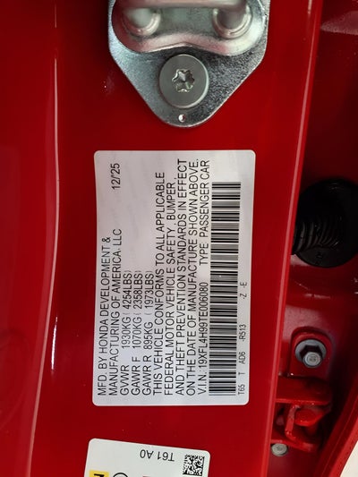 2026 Honda Civic Hatchback Hybrid Sport Touring CVT