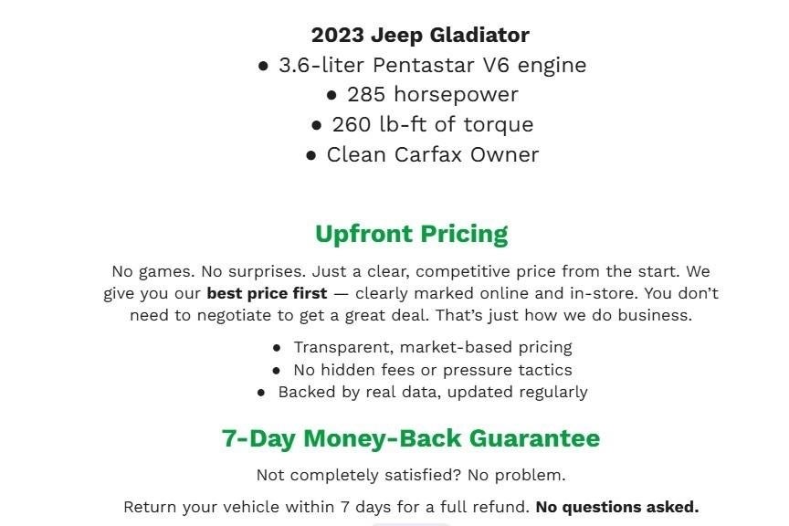 2023 Jeep Gladiator Mojave 4x4