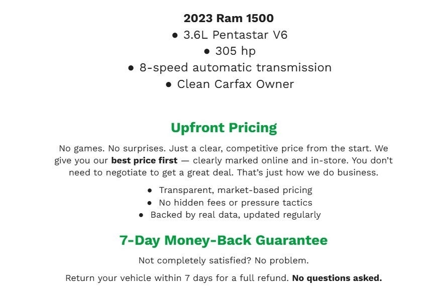2023 RAM 1500 CREW CAB