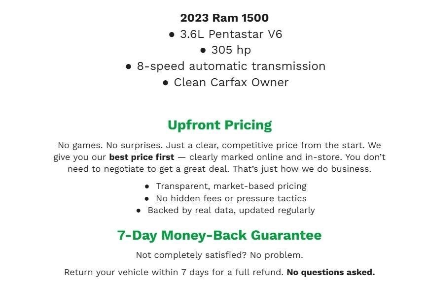 2023 RAM 1500 Lone Star 4x4 Crew Cab 5'7 Box