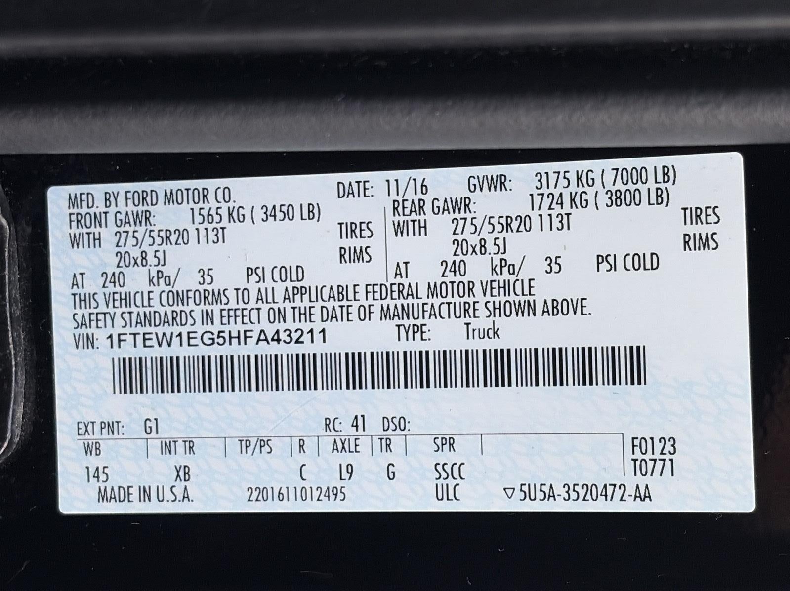 2017 Ford F-150 XLT