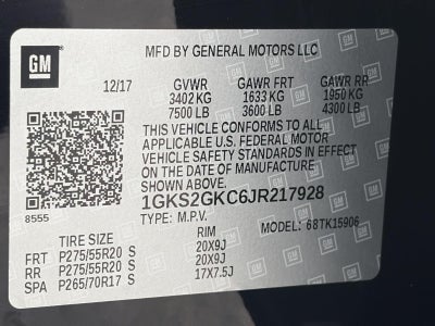 2018 GMC Yukon XL 4WD 4dr SLT