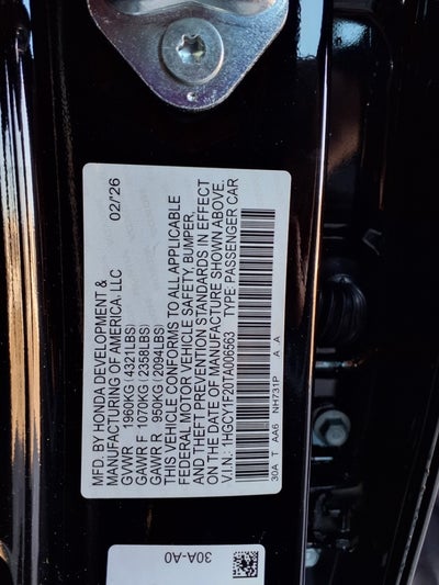 2026 Honda Accord Sedan LX CVT