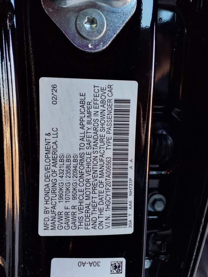 2026 Honda Accord Sedan LX CVT