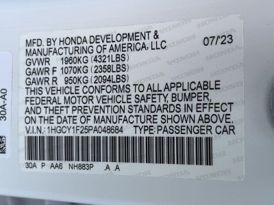 2023 Honda Accord Sedan LX CVT