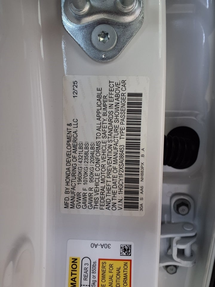 2025 Honda Accord Sedan LX CVT