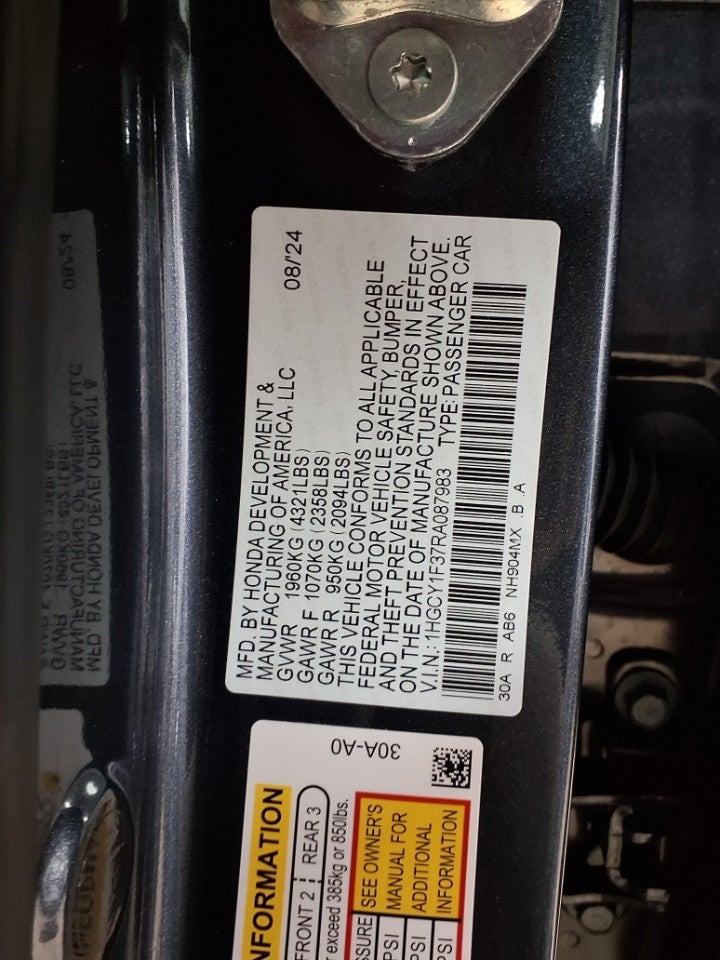 2024 Honda Accord Sedan EX CVT