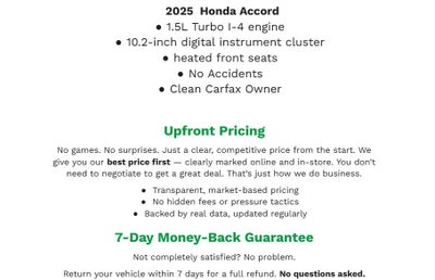 2025 Honda Accord Sedan SE CVT