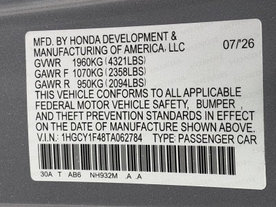 2026 Honda Accord Sedan SE CVT