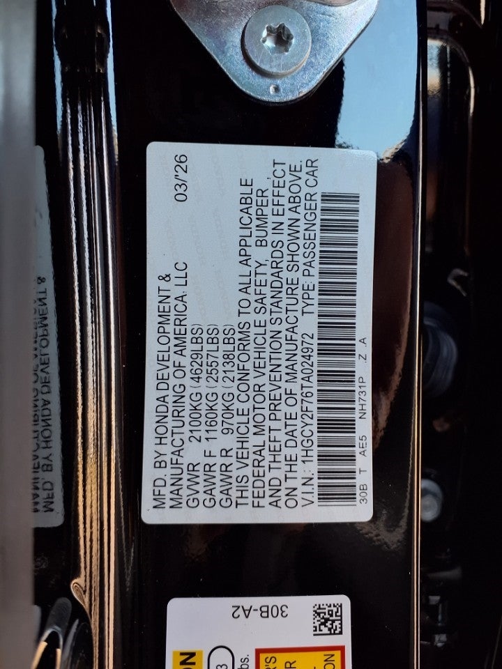 2026 Honda Accord Hybrid Sport-L Sedan