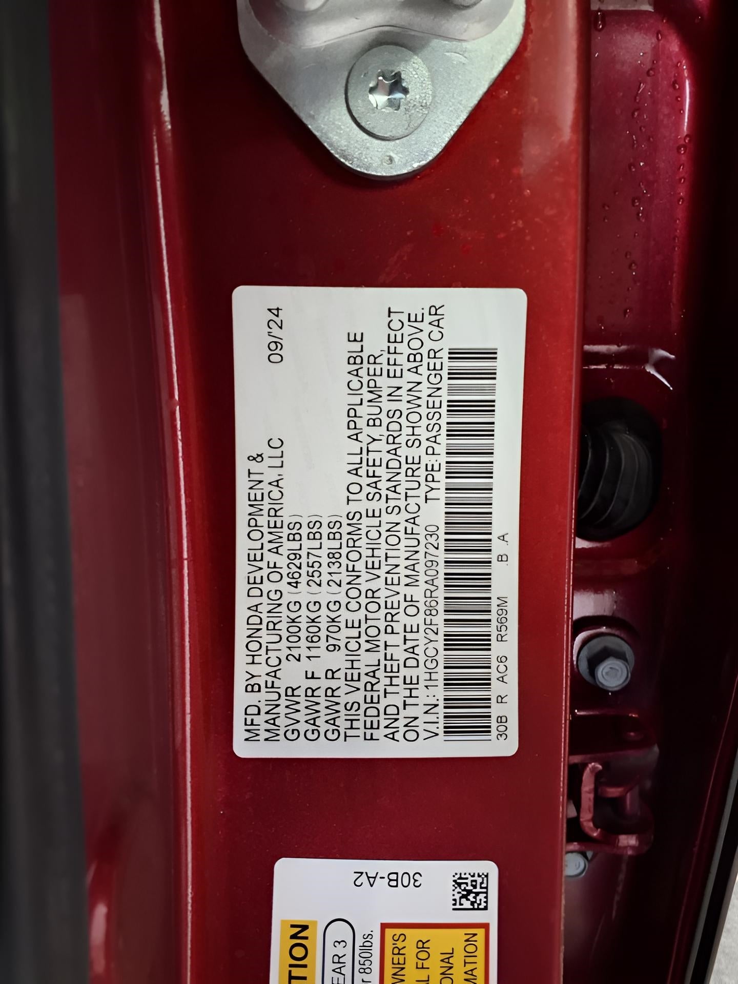 2024 Honda Accord Hybrid Touring Sedan