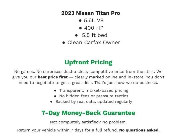 2023 Nissan Titan 4x4 Crew Cab PRO-4X