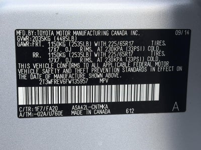2015 Toyota RAV4 FWD 4dr XLE