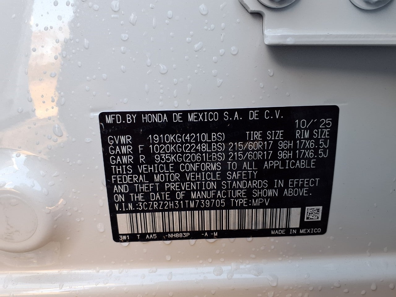 2026 Honda HR-V LX AWD CVT