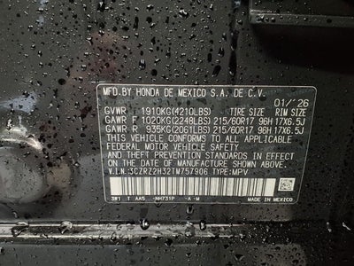 2026 Honda HR-V LX AWD CVT