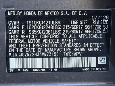 2027 Honda HR-V LX AWD CVT