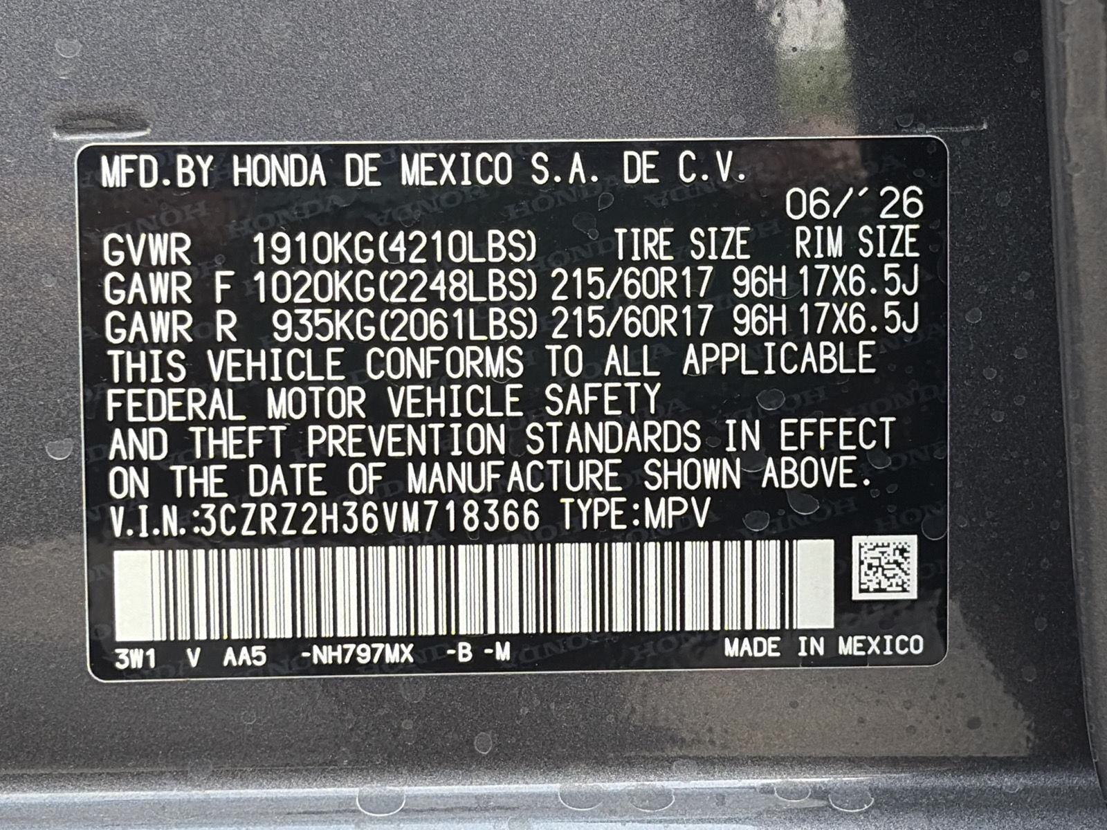 2027 Honda HR-V LX AWD CVT