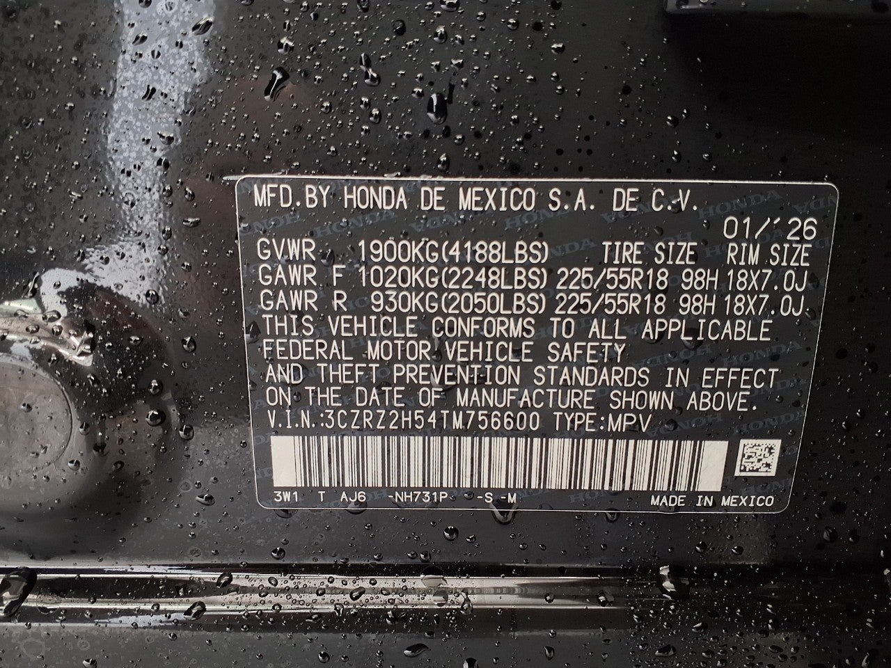 2026 Honda HR-V Sport AWD CVT