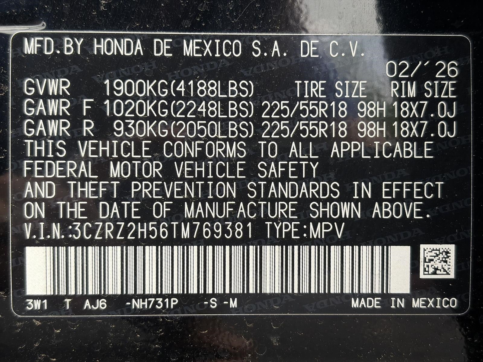 2026 Honda HR-V Sport AWD CVT