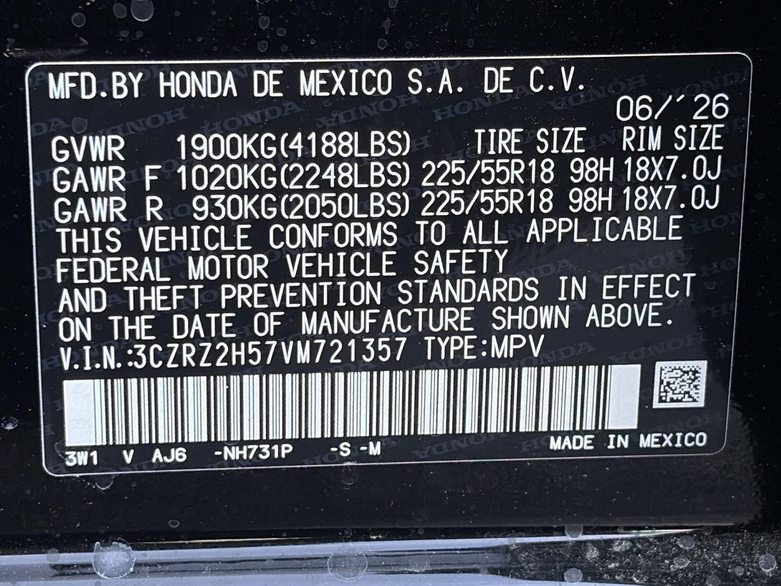 2027 Honda HR-V Sport AWD CVT