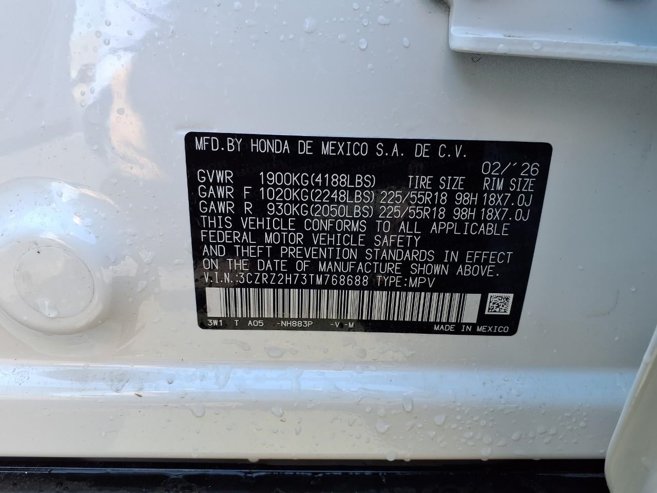 2026 Honda HR-V EX-L AWD CVT