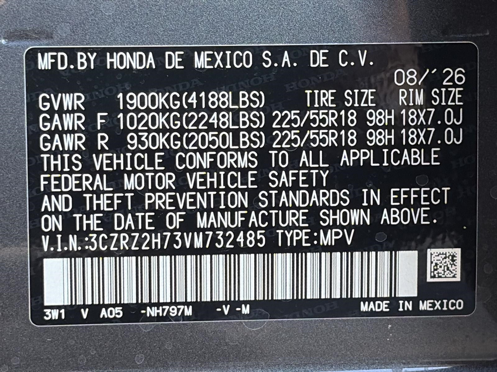 2027 Honda HR-V EX-L AWD CVT