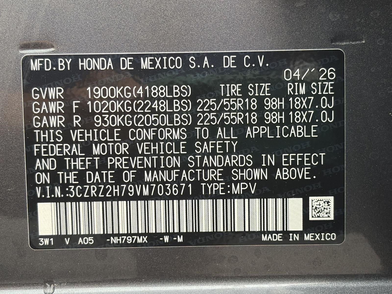 2027 Honda HR-V EX-L AWD CVT