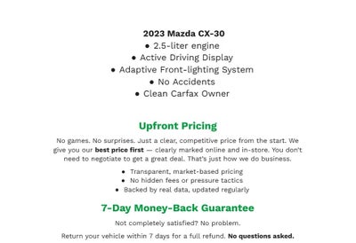 2023 Mazda Mazda CX-30 2.5 S Premium Package AWD