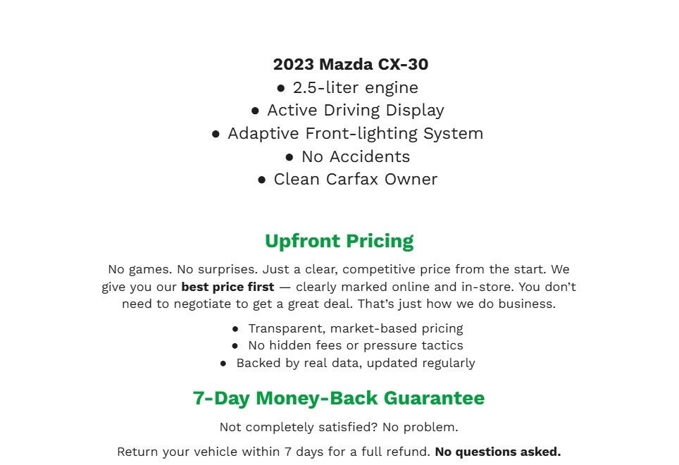 2023 Mazda Mazda CX-30 2.5 S Premium Package AWD