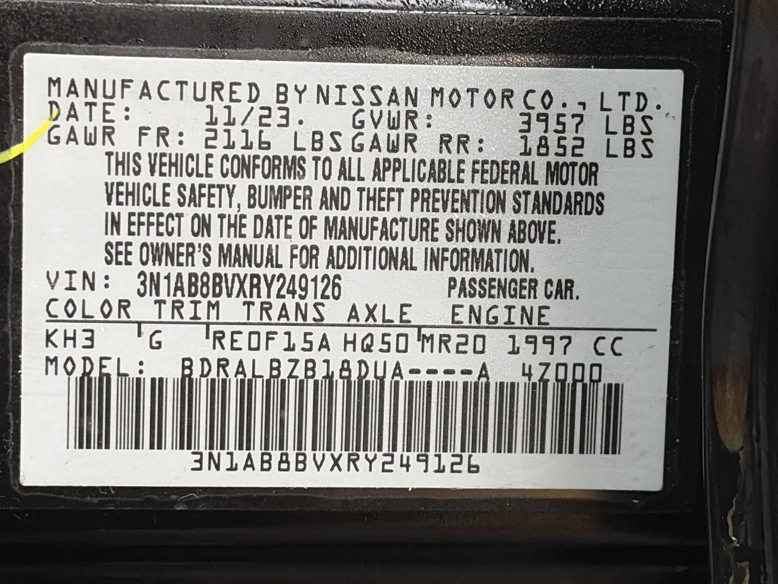 2024 Nissan Sentra S CVT