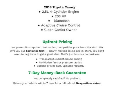 2018 Toyota Camry XLE Auto