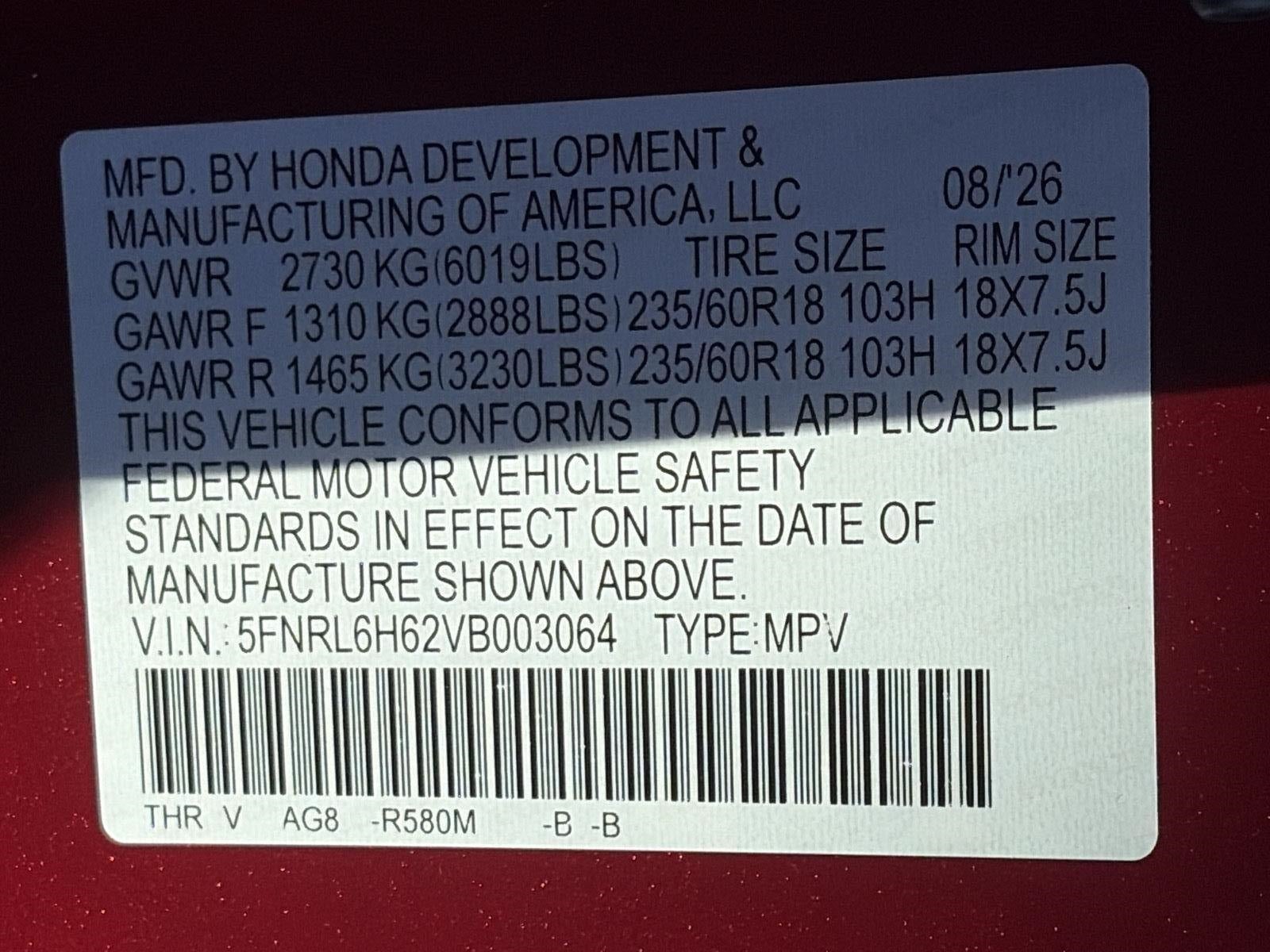 2027 Honda Odyssey EX-L Auto