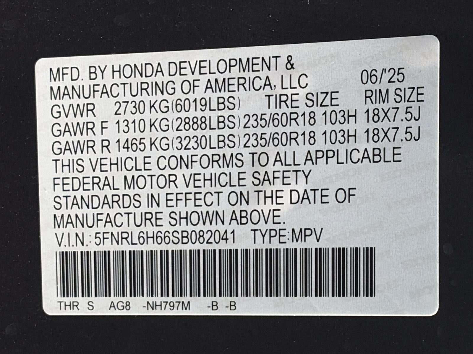 2025 Honda Odyssey EX-L Auto