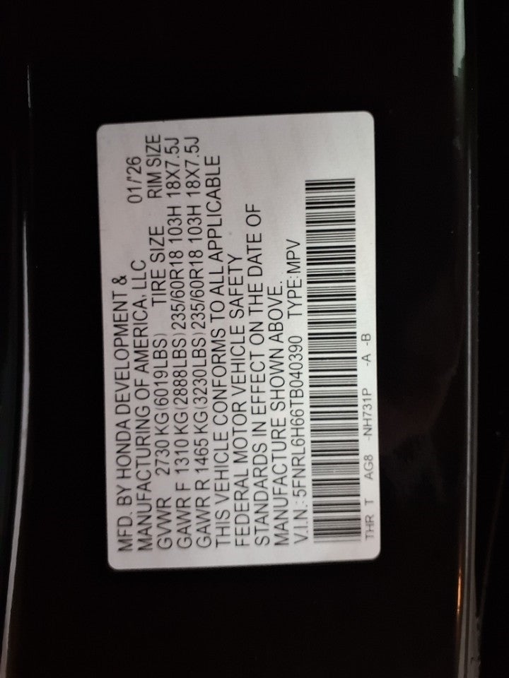 2026 Honda Odyssey EX-L Auto