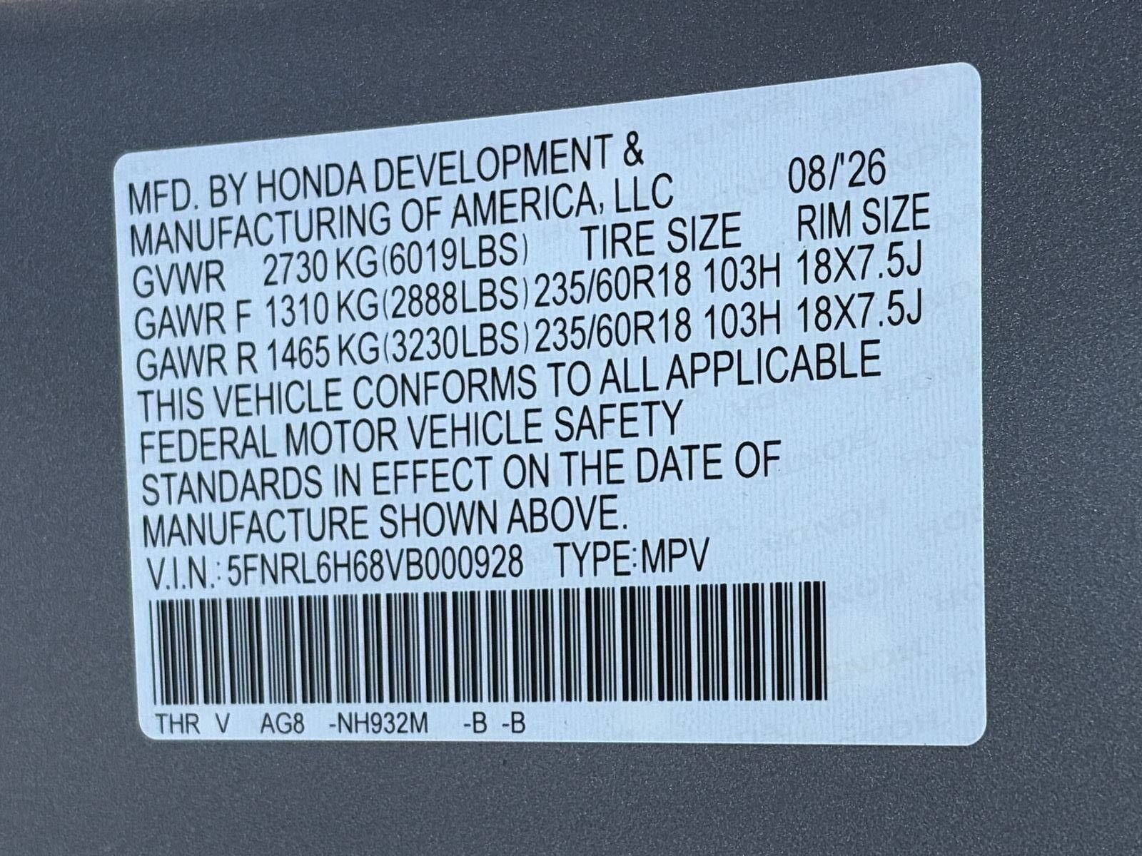 2027 Honda Odyssey EX-L Auto