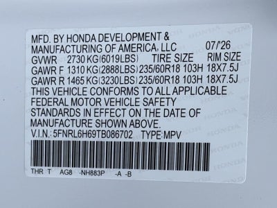 2026 Honda Odyssey EX-L Auto