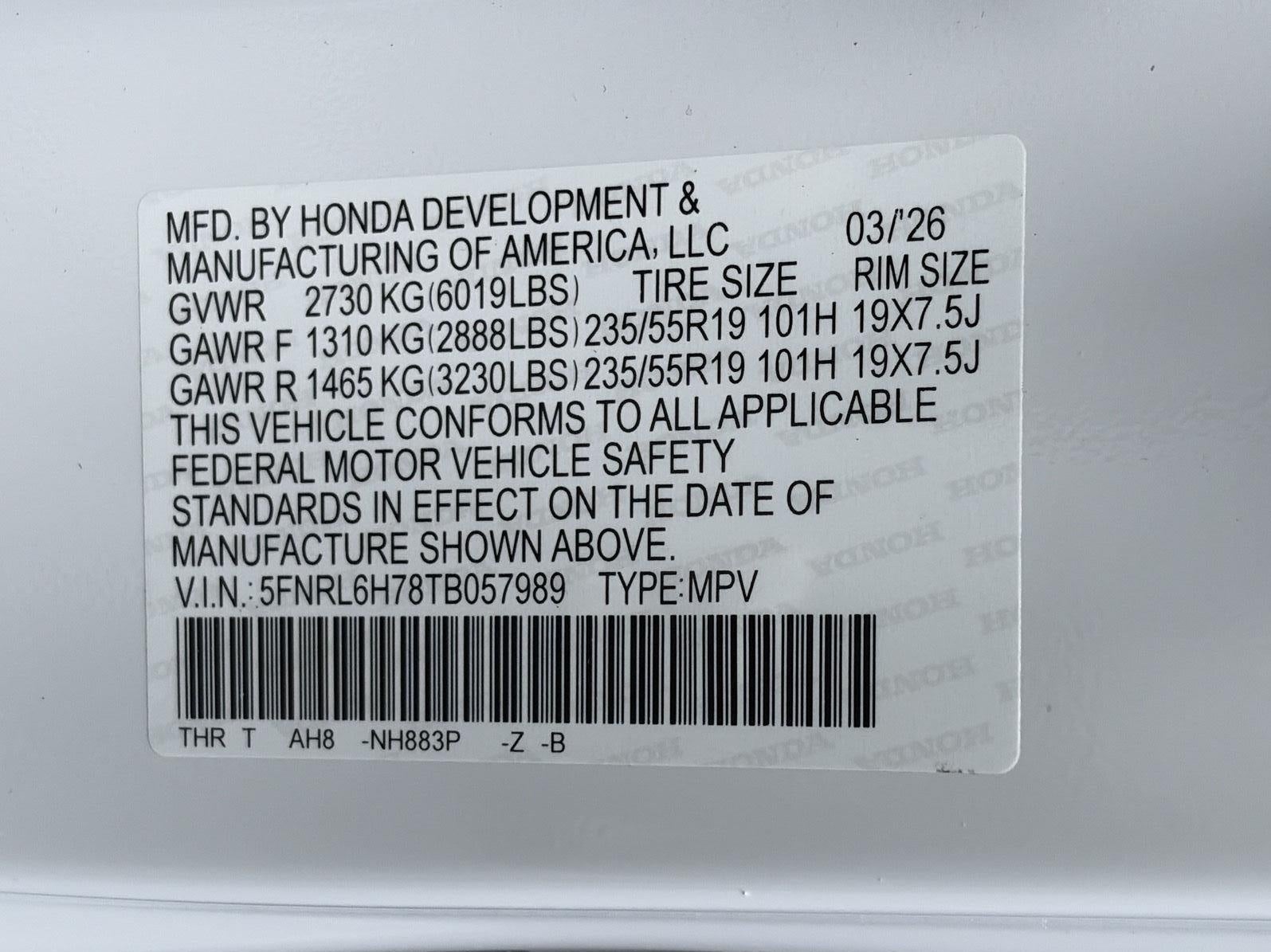 2026 Honda Odyssey Sport-L Auto