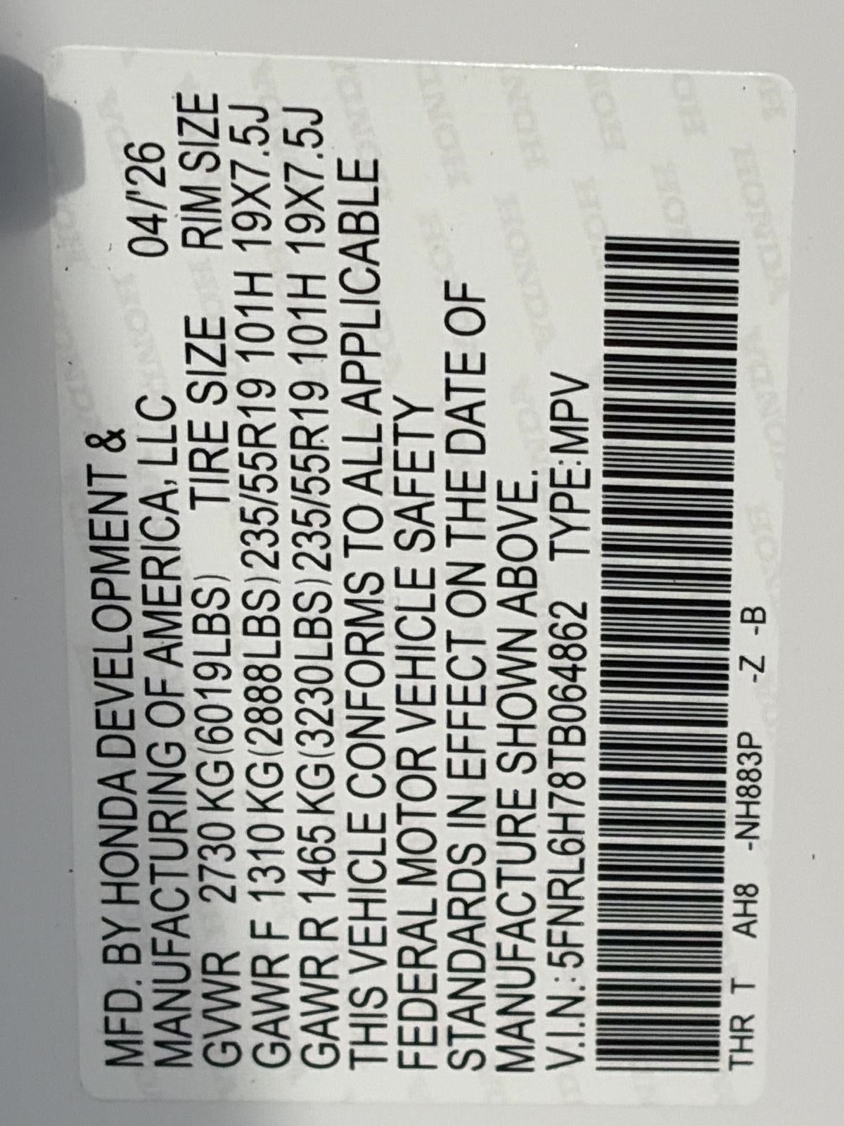 2026 Honda Odyssey Sport-L Auto