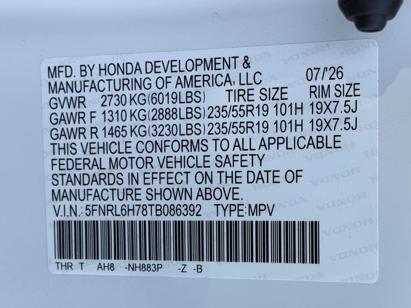 2026 Honda Odyssey Sport-L Auto