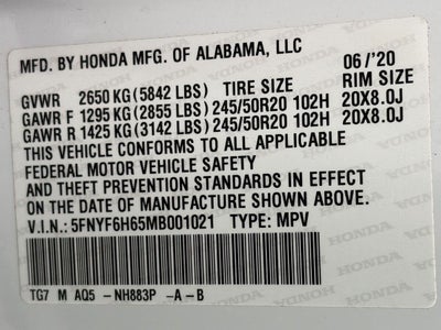 2021 Honda Pilot Touring 7-Passenger AWD