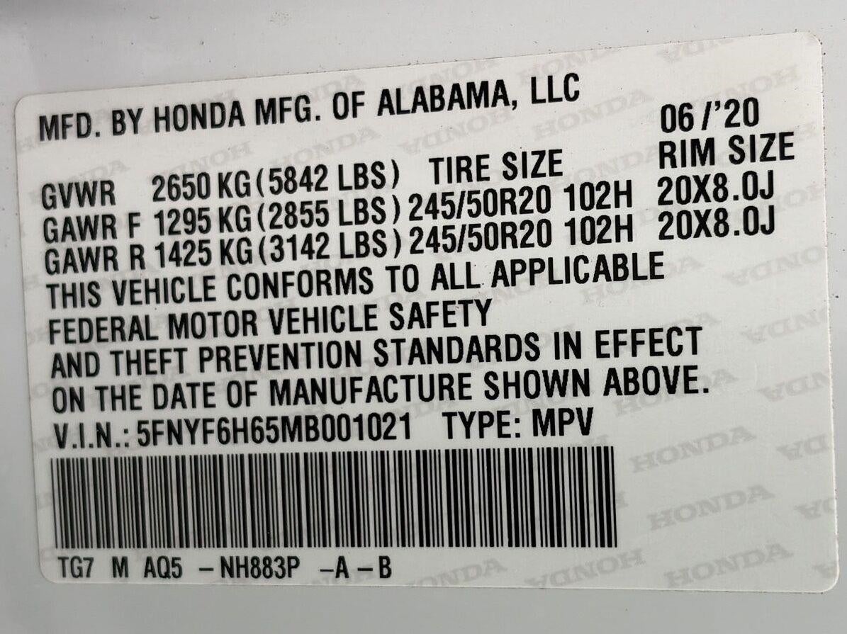 2021 Honda Pilot Touring 7-Passenger AWD