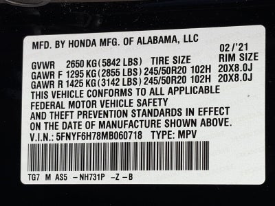 2021 Honda Pilot Black Edition AWD