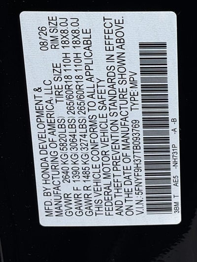 2026 Honda Passport RTL AWD
