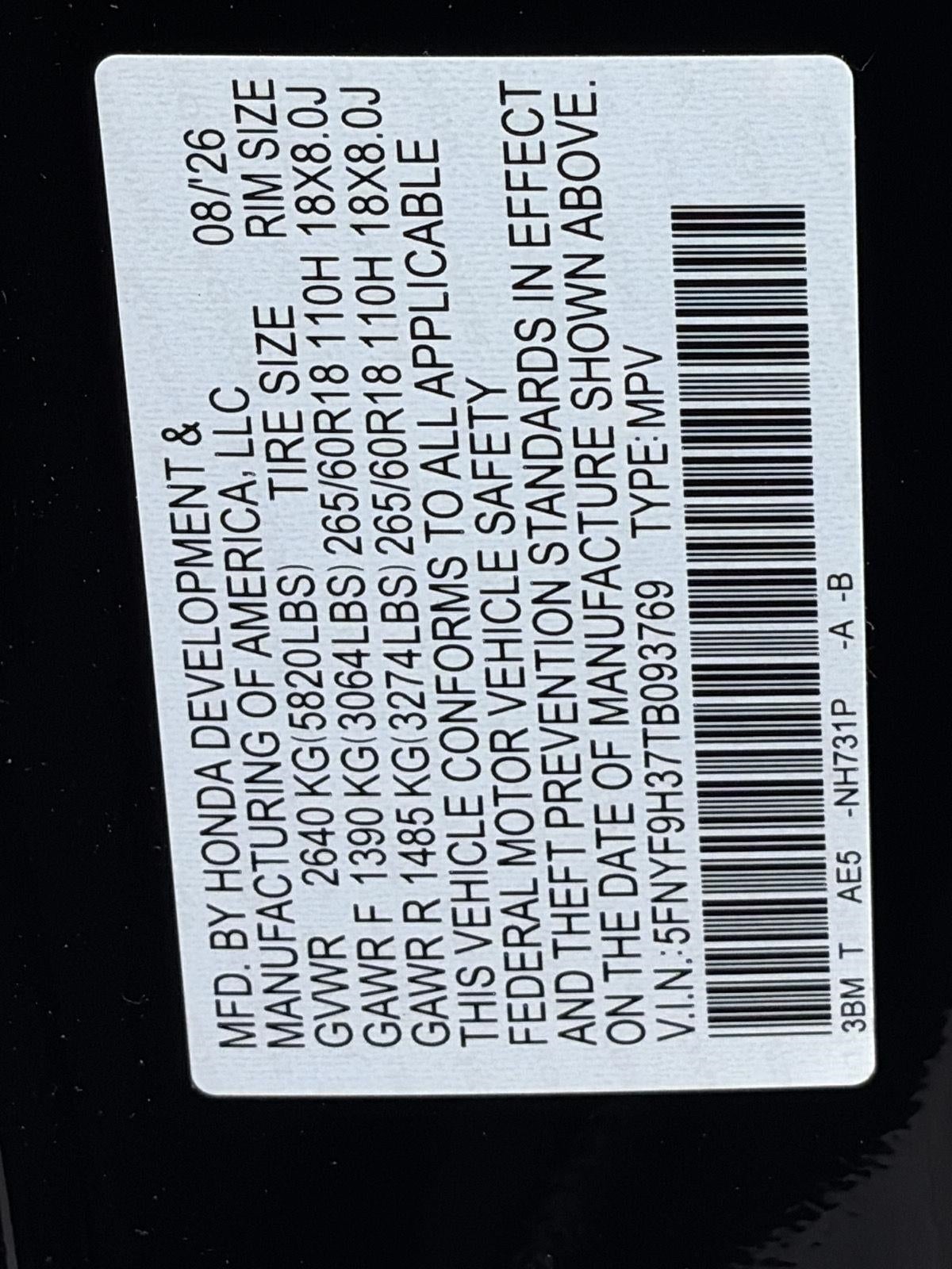 2026 Honda Passport RTL AWD