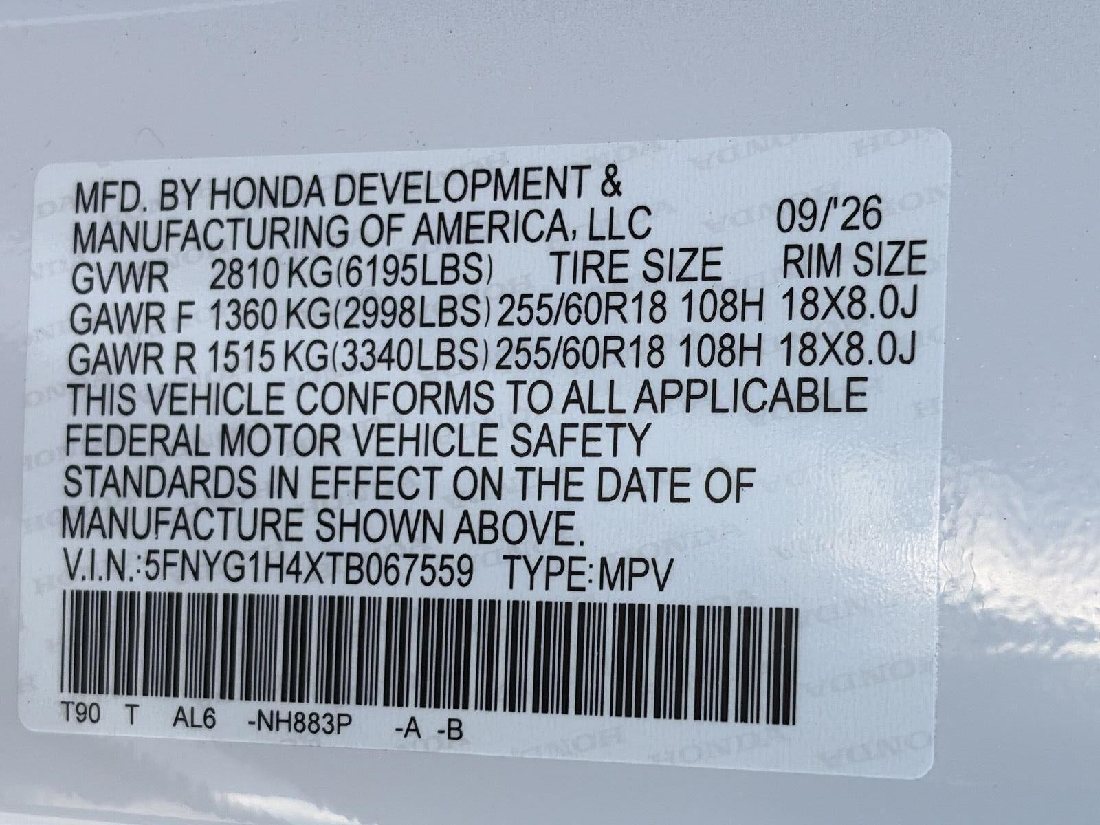 2026 Honda Pilot EX-L AWD